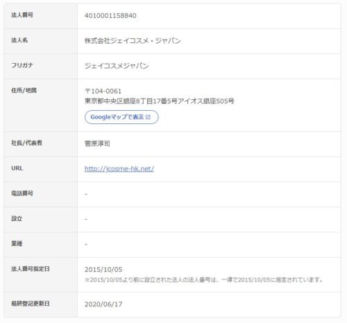 登記情報